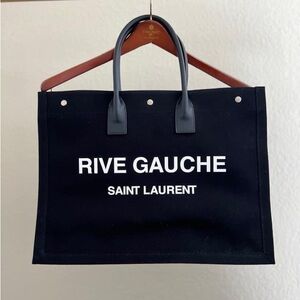 YSL Black canvas tote